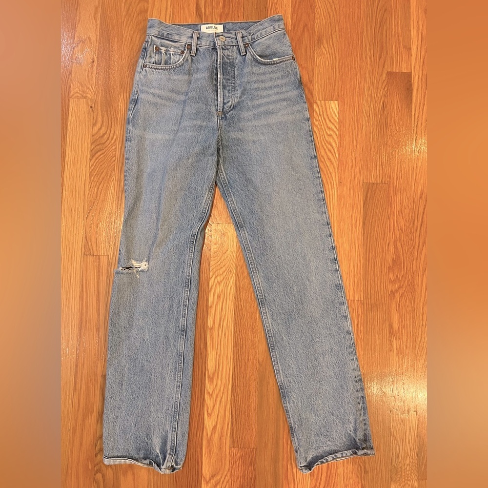 90s style straight a golde jeans